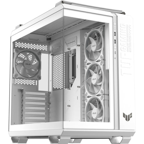 Obudowa midi tower Asus tuf gaming gt502 horyzoncie argb (biała | 3x usb-a | 1x usb-c | szkło hartowane)