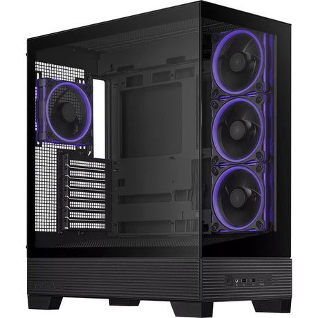 Obudowa midi tower Asus a31 plus (czarna | 2x USB-A | 2x USB-C | szkło hartowane)