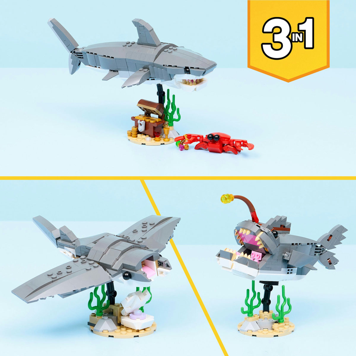 Lego: Dziki rekin ze skrzynią skarbów (31381)