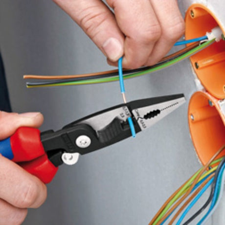 Szczypce montażowe do elektroniki Knipex 13 92 200 (czerwony niebieski)