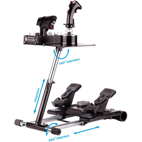 Stojak na koła pro deluxe v2 Thrustmaster Hotas Warth Holder (czarny, do Thruthmaster Hotas Warthog, Saitek x-55, x52, pro i x65)