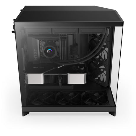 Obudowa midi tower Nzxt h9 flow (czarna (matowa) | 2x USB-A | 1x USB-C | szkło hartowane)