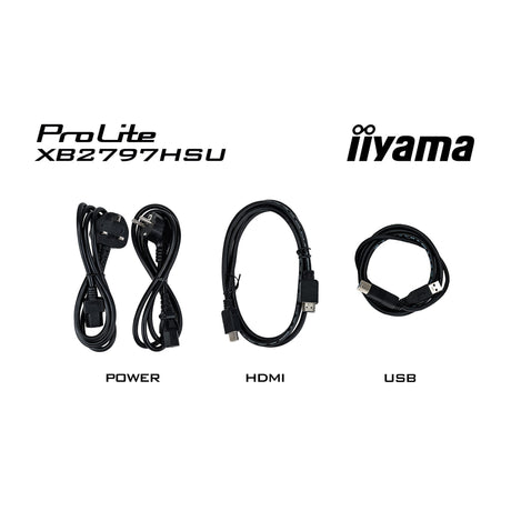 Monitor Iiyama prolite xb2797hsu-b1 27 (czarny, 120 Hz, HDMI, DisplayPort, USB-C, audio)