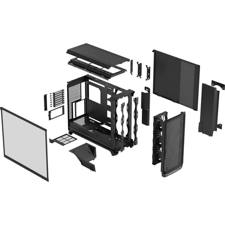 Fractal design meshify 3 xl duża obudowa typu tower (czarna | 2x USB-A | 1x USB-C | szkło hartowane)