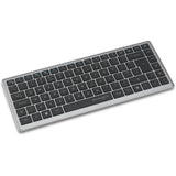 Kompaktowa klawiatura Kensington KB435 EQ z możliwością ładowania, do wielu urządzeń (szara, układ amerykański-międzynarodowy (QWERTY), przełączniki nożycowe, 80% (TKL), USB, 2,4 GHz, Bluetooth 5.4)