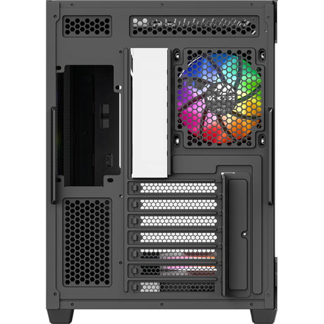 Xyz pc gear tesseract x obudowa midi tower (czarna | 2x USB-A | 1x USB-C | szkło hartowane)