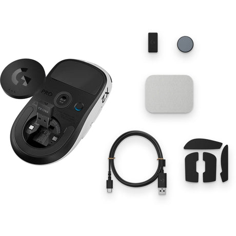Logitech g pro x2 superstrike gaming muis (lichtgrijs zwart, 100 - 44.000 dpi)