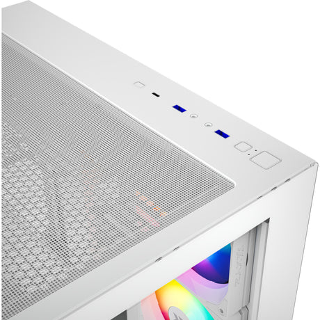 Xyz pc gear tesseract x obudowa midi tower (biała | 2x USB-A | 1x USB-C | szkło hartowane)
