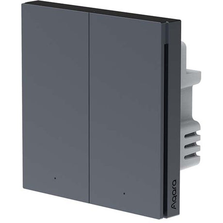 Inteligentny przełącznik ścienny Aqara h1 podwójny przełącznik (antracyt, zigbee 3.0)