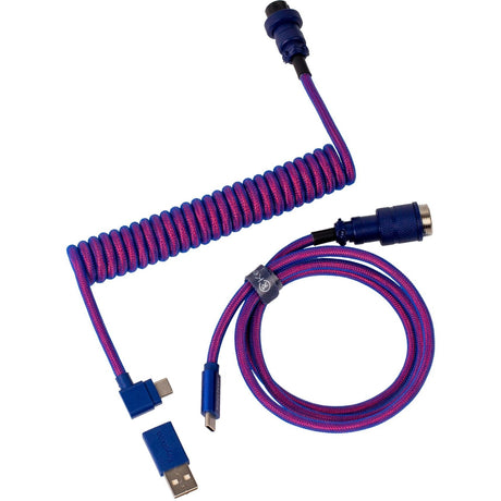 Zwinięty kabel lotniczy Keychron premium, kabel kątowy (liliowy, 1,08 m)