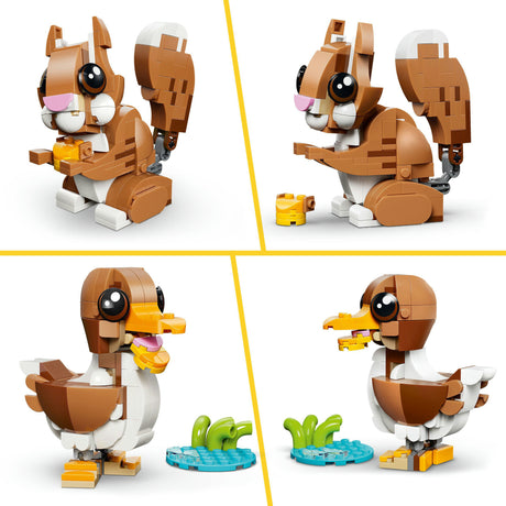 Lego® Creator 3 w 1 urocze zwierzęta: zabawny szczeniak - zestaw zwierząt - zamień w wiewiórkę lub kaczkę - 31382