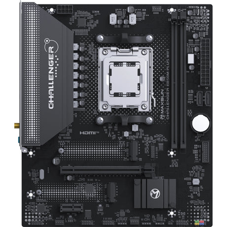 Płyta główna Maxsun MS-Challenger B850M Plus WiFi Socket AM5 (czarna, RAID, GB-LAN, WLAN, BT, Sound, µATX)