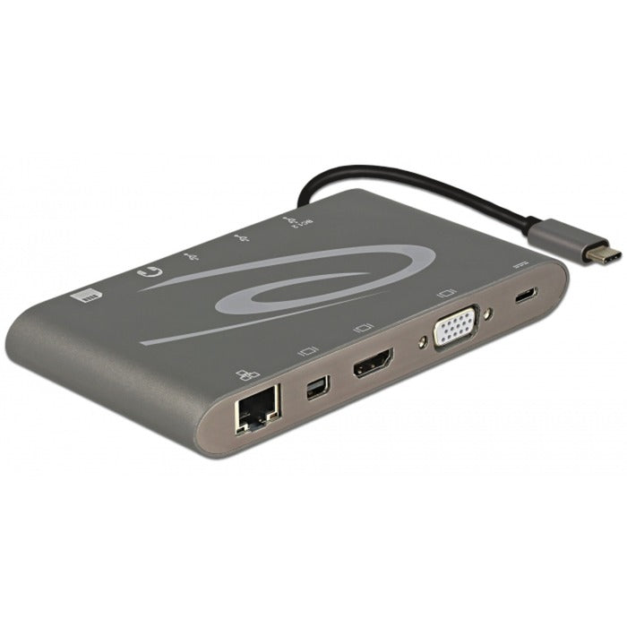 Delock Stacja dokująca USB Type-C 3.1 4K 30 Hz (szara, USB-C, HDMI, SD, USB)