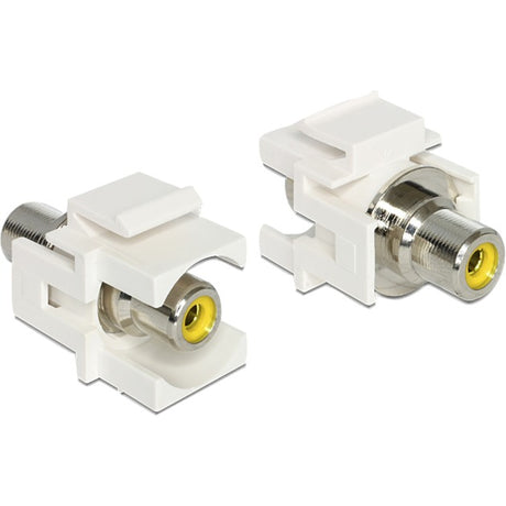 Delock moduł Keystone żeński rca > żeński adapter rca żółty (86306)