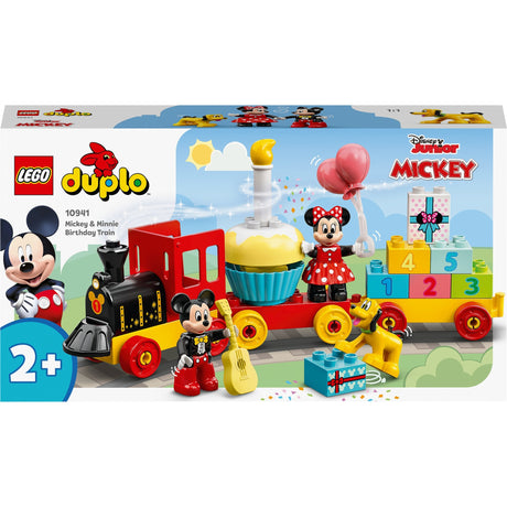 Lego duplo Urodzinowy pociąg Disneya Miki Minnie, zabawka do zbudowania dla małych dzieci 10941