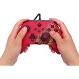 Kontroler Powera Advantage z kablem do serii Xbox x|s - red fire (czerwony, xbox series x|s, xbox one, PC)