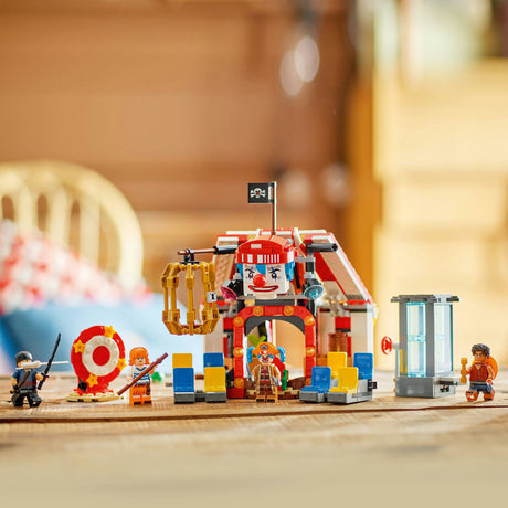 Jednoczęściowy zestaw konstrukcyjny Lego ® z namiotem cyrkowym i buggy klaunem - 75637
