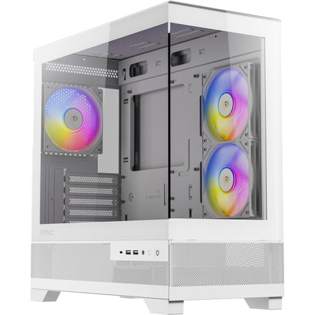 Obudowa mini tower Antec cx500m argb (biała | 2x USB-A | 1x USB-C | szkło hartowane)
