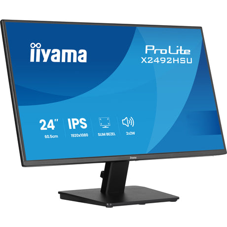 Monitor Iiyama prolite x2492hsu-b1 24 (czarny (matowy), HDMI, Display Port, 2x USB-A)