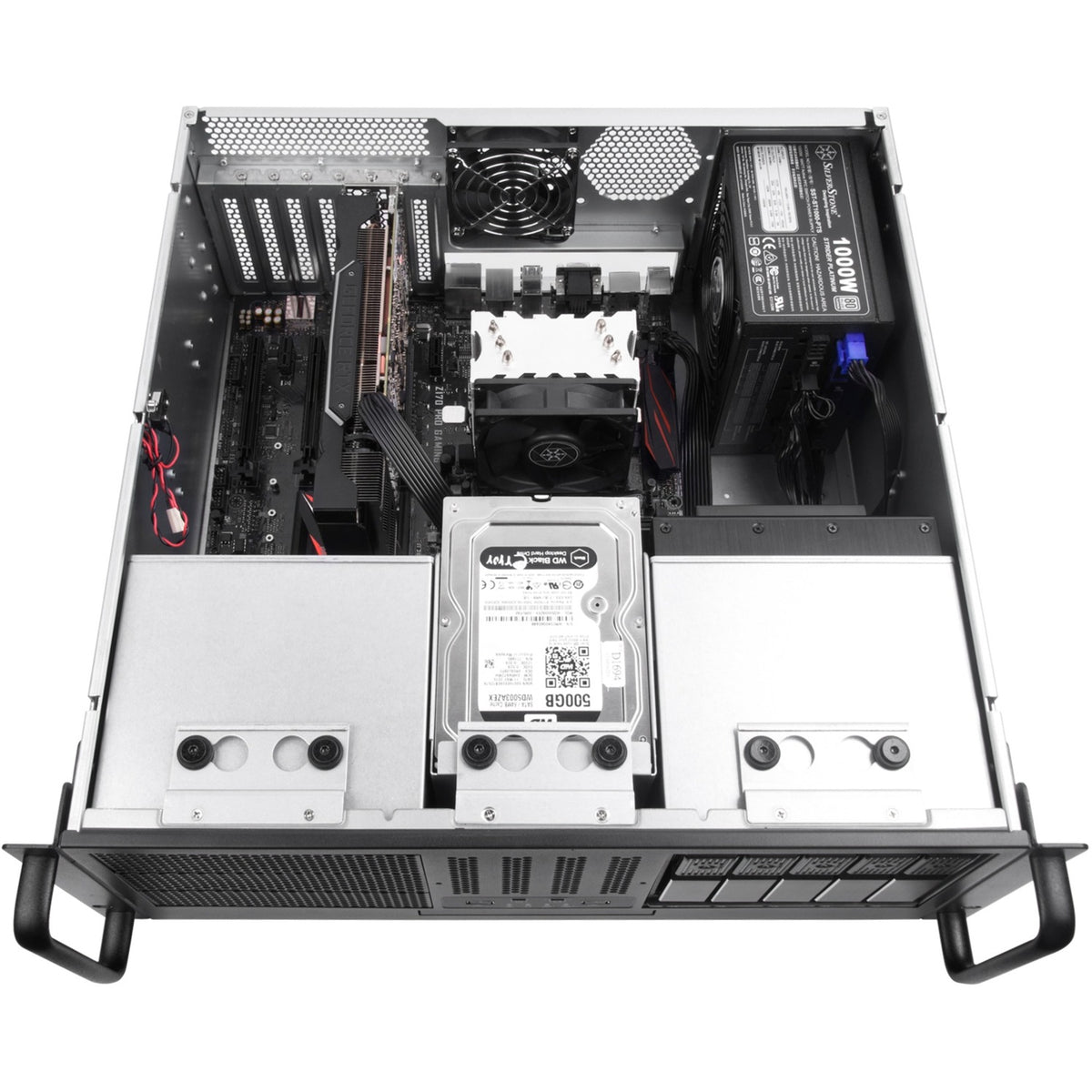 Obudowa rack Silverstone RM41-H08 (czarna | 2x USB-A 3.2 (5 Gbit s))