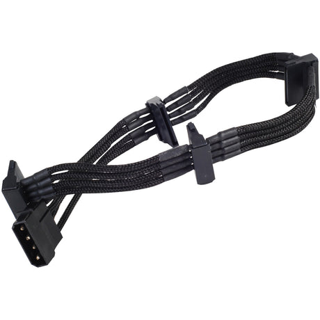 Adapter Silverstone 4-pin molex > 4x 15-pin sata (czarny, pp07-btsb)