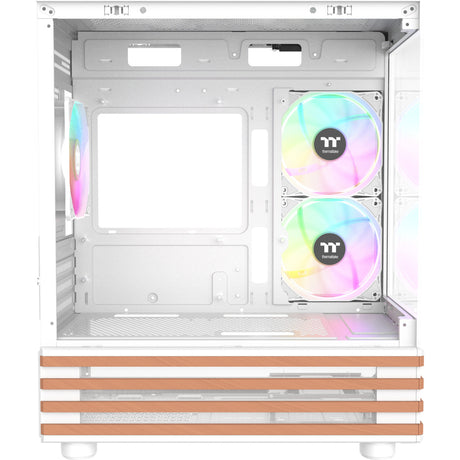 Obudowa mini tower Thermaltake View 170 ws argb (biały kolor drewna | 2x usb-a | rgb | szkło hartowane)