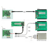 Delock Karta pci express x4 u.2 nvme do 1 x wewnętrzna sff-8654 4i + 1 x wewnętrzna sff-8643 – adapter niskoprofilowy (srebrny)