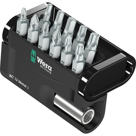 Wera 5057424001 12-częściowy zestaw bitów check 12 metal 1 bit
