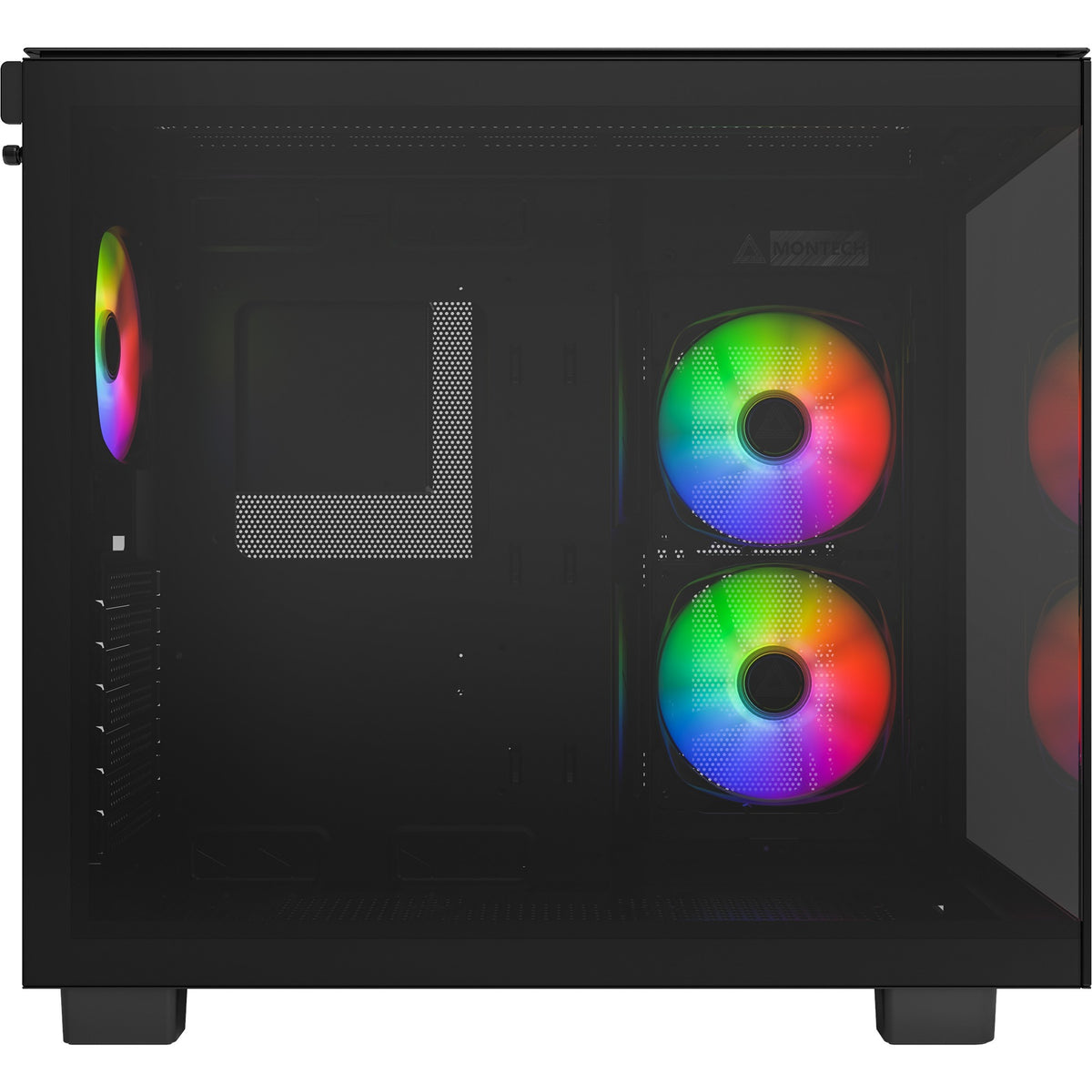 Obudowa midi tower Montech king 65 pro (czarna | 2x USB-A | 1x USB-C | okienko)