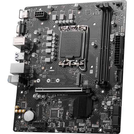 Płyta główna MSI Pro H610M-E DDR4 Socket 1700 (czarna, GB-LAN, dźwięk, µATX)