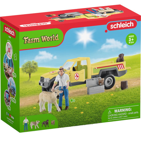 Zestaw figurek Schleich Farm World Wizyta weterynarza na farmie