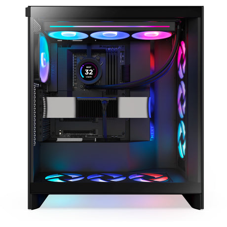 Nzxt h7 flow rgb (2024) obudowa midi tower (czarna | 2x usb-a | 1x usb-c | rgb | szkło hartowane)
