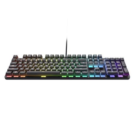 Mechaniczna klawiatura do gier Trust GXT 871 Zora (czarna, układ US (QWERTY), Huano Red, 100%, RGB)