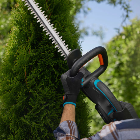 Zestaw akumulatorowych nożyc do żywopłotu Gardena Easycut 55 18 V (szary turkusowy, 14735-20, akumulator i ładowarka w zestawie)