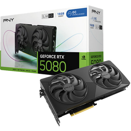Karta graficzna Pny Geforce RTX 5080 Slim OC (DLSS 4, 3x Display Port, 1x HDMI 2.1)