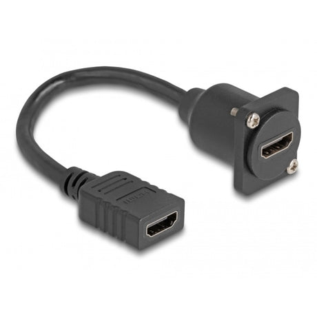Delock Kabel HDMI typu D, żeński na żeński (czarny, 20cm)