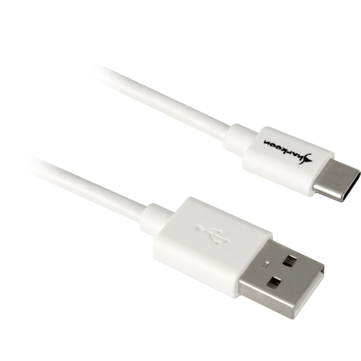 Kabel Sharkoon USB-A 2.0 - USB-C (biały, 1,5 metra)