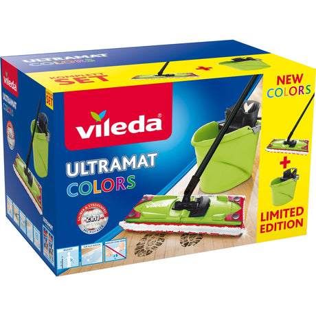 Kompletny zestaw wycieraczek do podłóg Vileda Ultramat Colors 2w1 (zielony czarny)