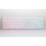 Ducky one 3 klasyczna, czysta biała klawiatura mechaniczna rgb (biała, układ amerykański (qwerty), wiśnia mx cicha czerwona, 100%, dioda rgb, podwójny strzał pbt, możliwość wymiany podczas pracy, mechanika szarlatanu)
