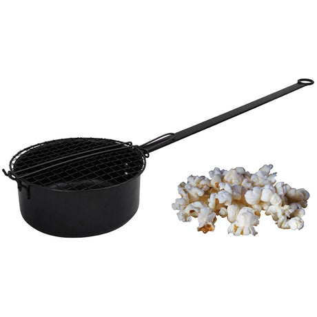 Patelnia do popcornu Esschert o wymiarach 70x18x10 cm ze stali węglowej