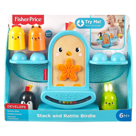 Stos cenowy Mattel Fisher i ptaszek równoważący grzechotkę