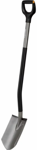 Ergonomiczna łopata ogrodowa Fiskars spiczasta | szary - 1066708