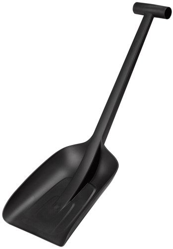 Łopata do śniegu Fiskars solid™ - łopata do śniegu metal - 63 cm - samochód z łopatą do śniegu - łopata do śniegu - kompaktowy - czarny