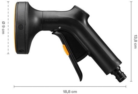 Solidna głowica natryskowa Fiskars multi, 3 pozycje, kontrola docisku – 1070836