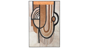Schilderij abstract leer 52x77x2cm