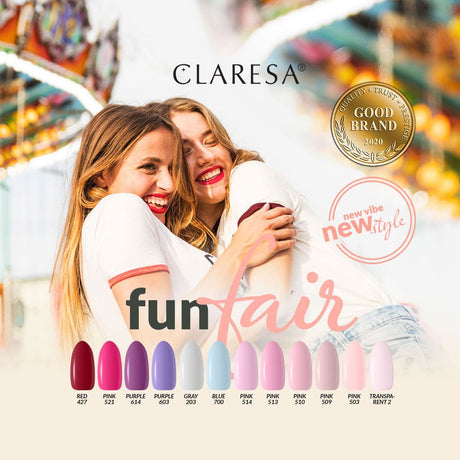 Claresa lakier hybrydowy uv led 5ml fioletowy 603 wesołe miasteczko