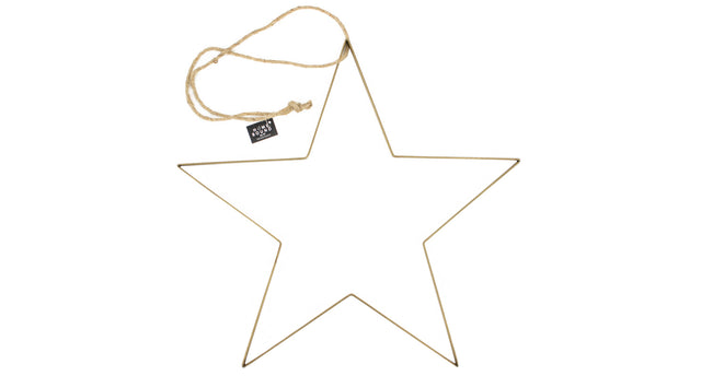 Metalen ster goud 55x55x1cm