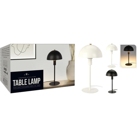 Lampa stołowa do stylizacji domu metalowa czarna 18x36cm