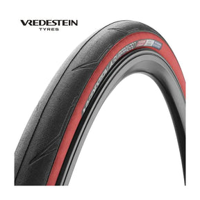 Vredestein - superpasso 700x25c czarno czerwony