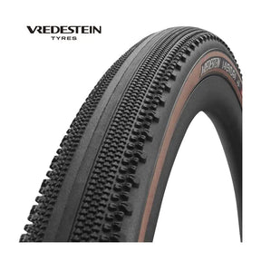Vredestein - aventura seta tlr 700x38c czarno-brązowy